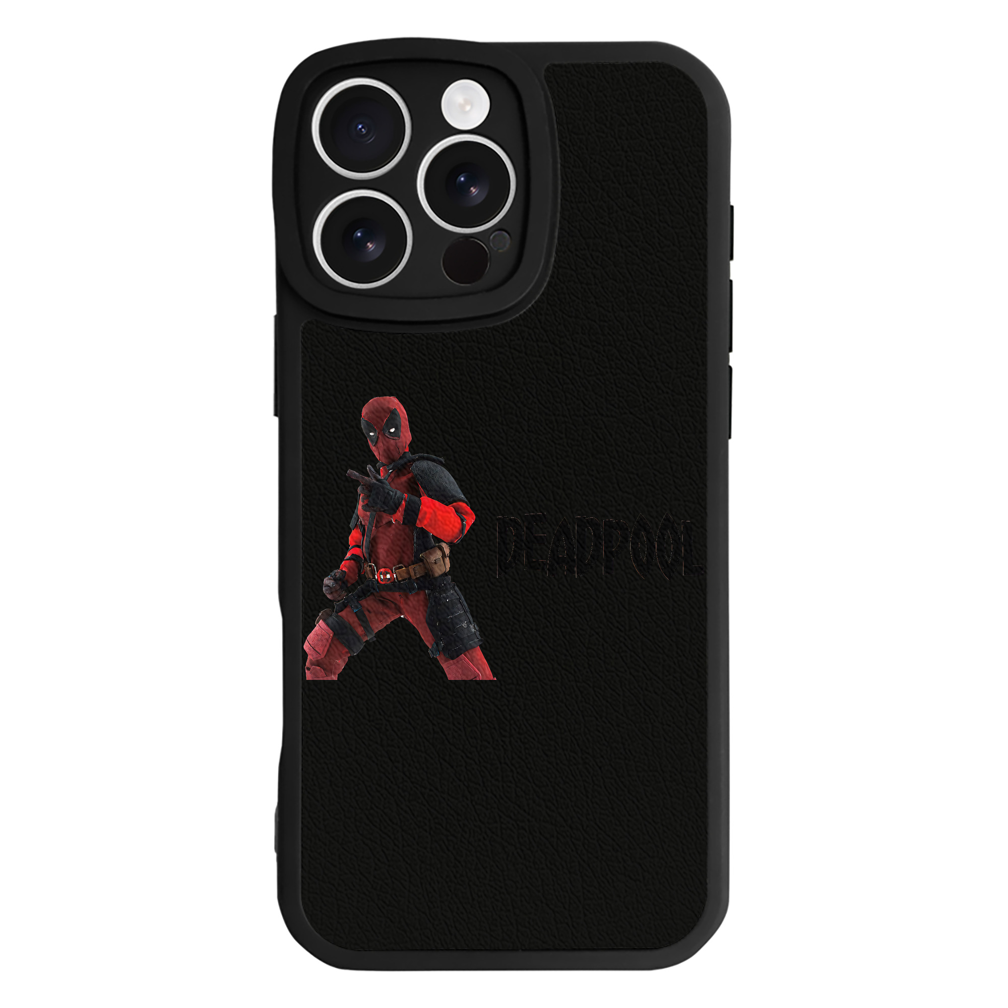 （画像用） Deadpool デッドプール 【iPhone 16シリーズ対応】シリコンスマホケース（レザー調） 材質：シリコン